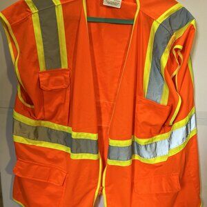 Condor ANSI Class 2 Safety Vest 3X/4X Hi-Vis Orange Reflective Work Gea